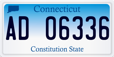CT license plate AD06336