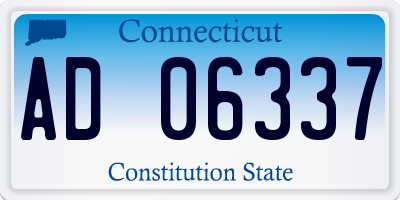 CT license plate AD06337