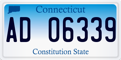 CT license plate AD06339