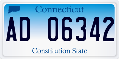 CT license plate AD06342