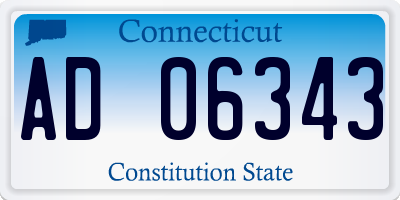 CT license plate AD06343
