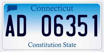 CT license plate AD06351