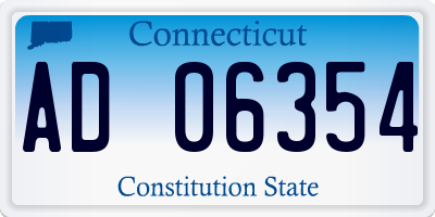CT license plate AD06354