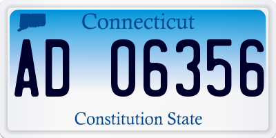 CT license plate AD06356