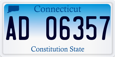 CT license plate AD06357