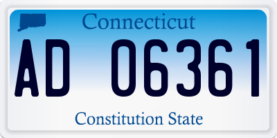 CT license plate AD06361