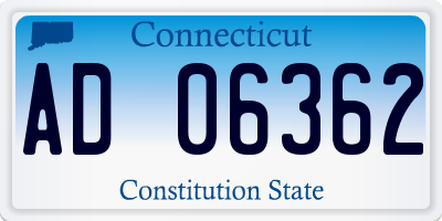 CT license plate AD06362