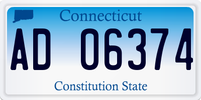 CT license plate AD06374