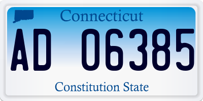CT license plate AD06385