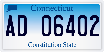 CT license plate AD06402