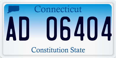 CT license plate AD06404