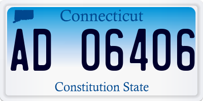 CT license plate AD06406