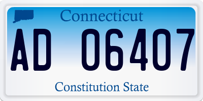 CT license plate AD06407