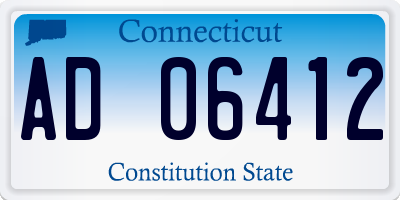 CT license plate AD06412