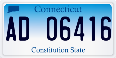 CT license plate AD06416