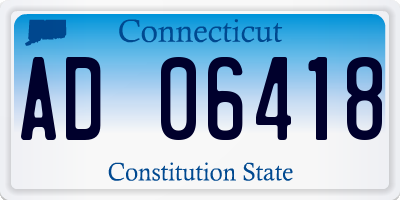 CT license plate AD06418