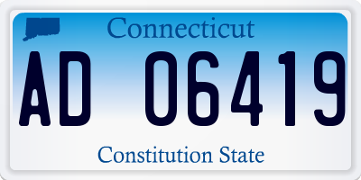 CT license plate AD06419