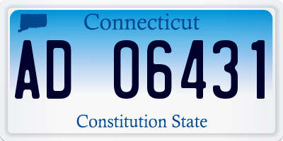 CT license plate AD06431
