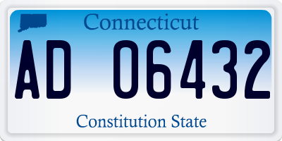 CT license plate AD06432
