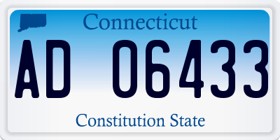 CT license plate AD06433