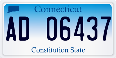 CT license plate AD06437