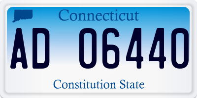 CT license plate AD06440