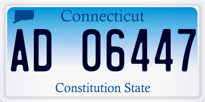 CT license plate AD06447