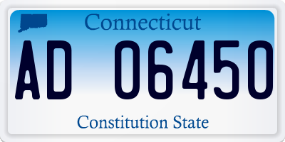 CT license plate AD06450