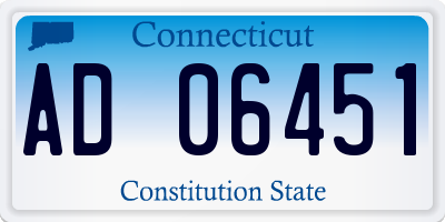 CT license plate AD06451