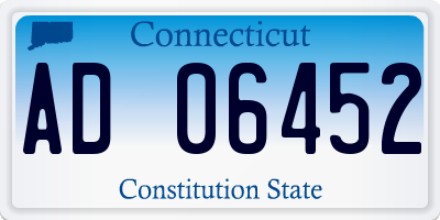 CT license plate AD06452