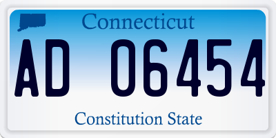 CT license plate AD06454