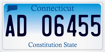 CT license plate AD06455