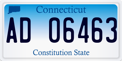 CT license plate AD06463