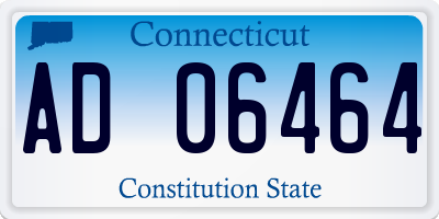 CT license plate AD06464