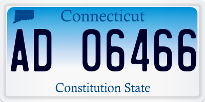 CT license plate AD06466
