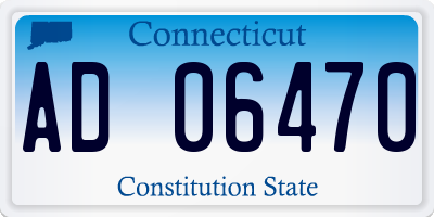 CT license plate AD06470