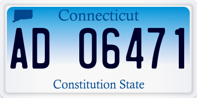 CT license plate AD06471