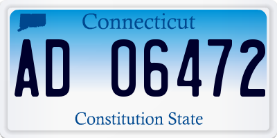 CT license plate AD06472