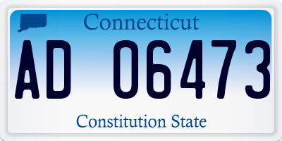 CT license plate AD06473