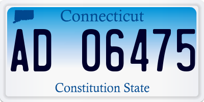 CT license plate AD06475