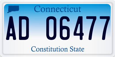 CT license plate AD06477