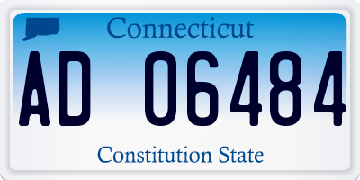 CT license plate AD06484