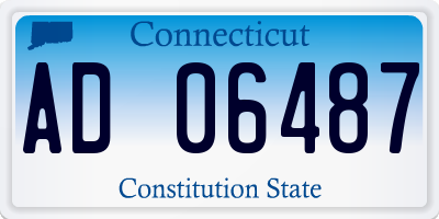 CT license plate AD06487