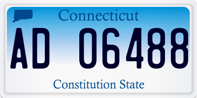 CT license plate AD06488