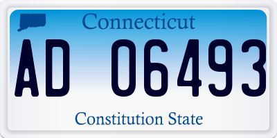CT license plate AD06493
