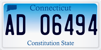 CT license plate AD06494
