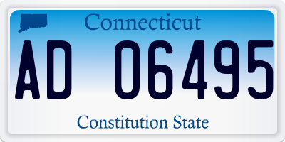 CT license plate AD06495