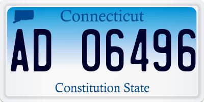 CT license plate AD06496