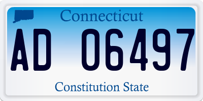 CT license plate AD06497