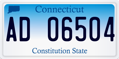 CT license plate AD06504